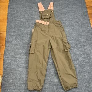 Free People Movement Overalls Women Large Morning Meadow Bib Jumpsuit Gorpcore